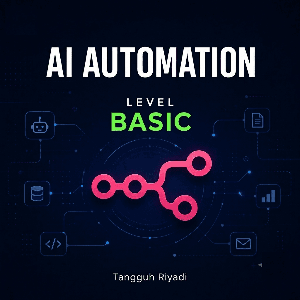 Cover ebook: AI Automation Dari Nol (Level Basic)